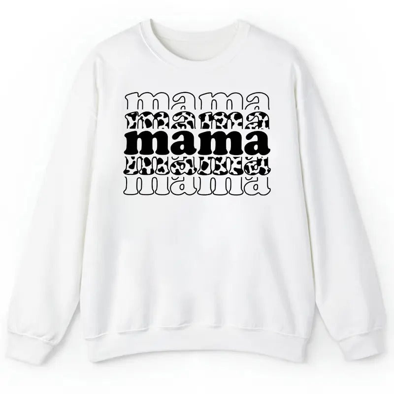 Unisex Stacked Cow Mama  T-Shirt  , Sweatshirt  and Hoodie | PrintMintTees.com