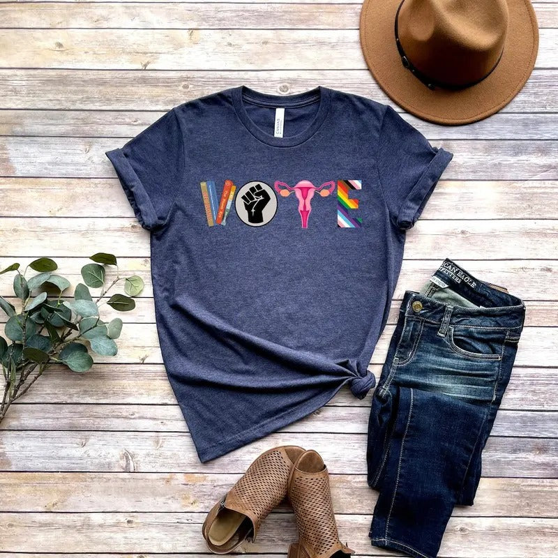 Unisex Vote Shirt, Reproductive Rights shirt, LGBTQ Shirt Hoodie Sweatshirt | PrintMintTees.com