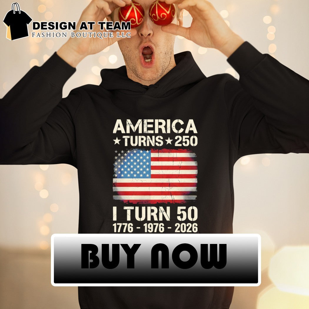 United States 250th anniversary birthday America turns 250 I turn 50 flag shirt
