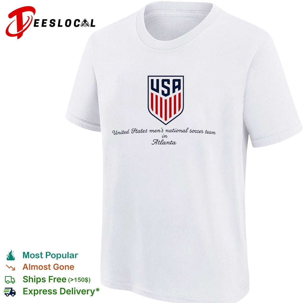 United States USA mens national soccer team crest in Atlanta shirt