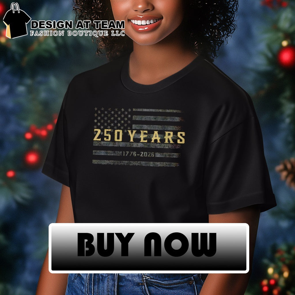United States patriotic American flag apparel 250 years 1776 to 2026 shirt