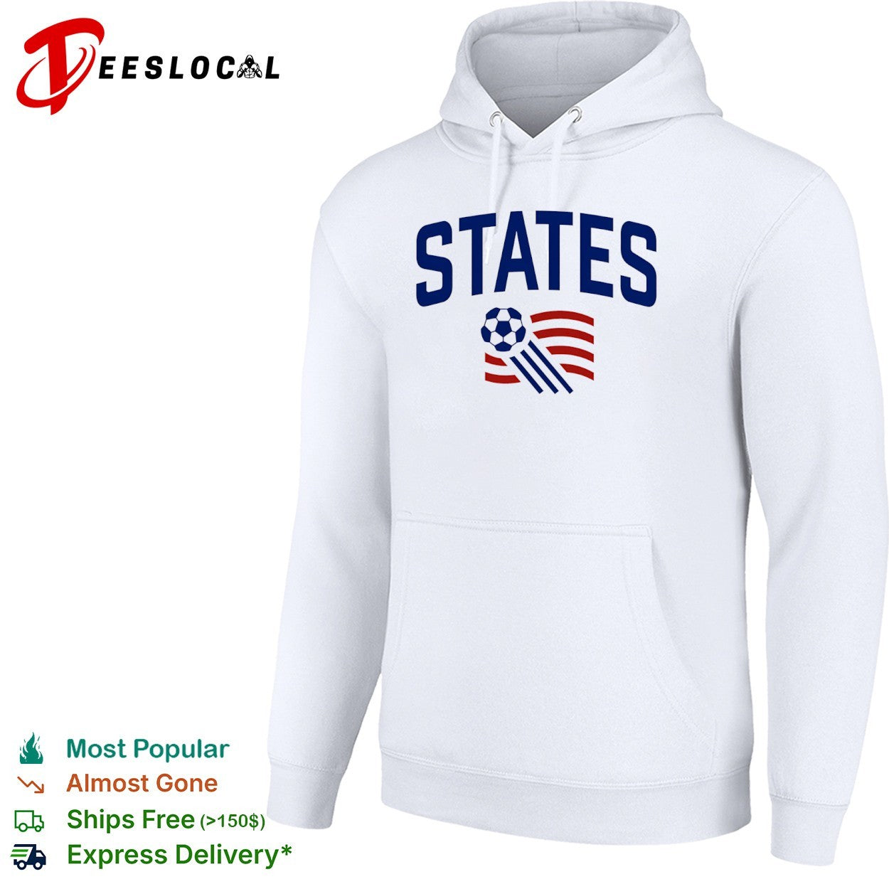 United States soccer flying ball shirt