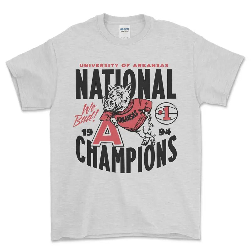 University of Arkansas 1994 Nation Champions T-Shirt, graphic vintage sports tees for men Hoodie Sweatshirt