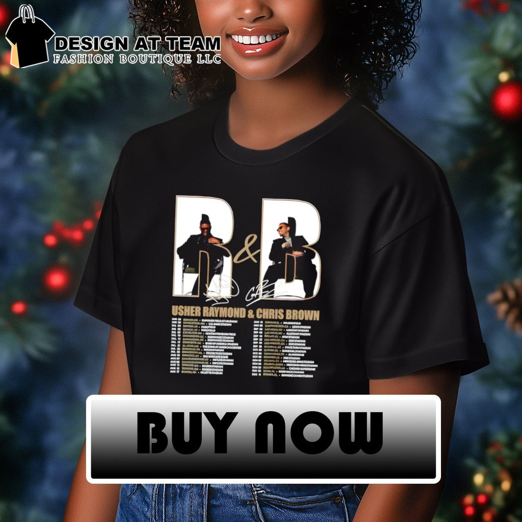Usher Raymond and Chris Brown Tour R and B Concert Dates shirt