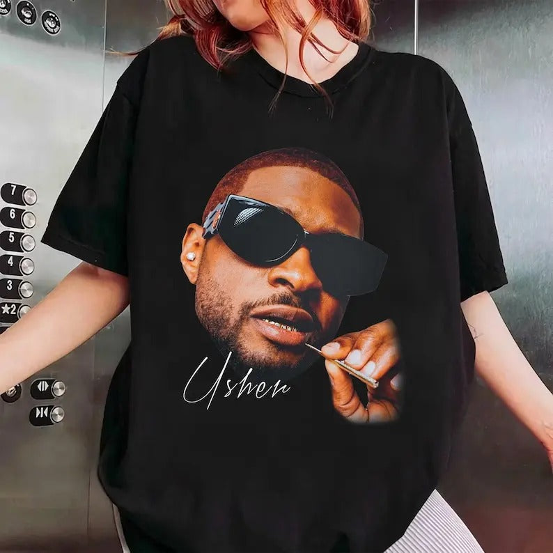 Usher Tshirt, Retro Ussher Graphic T-shirt, Usheer 90s Shirt, Rap Hip Hop Tee, Usher Fan Gift Hoodie Sweatshirt