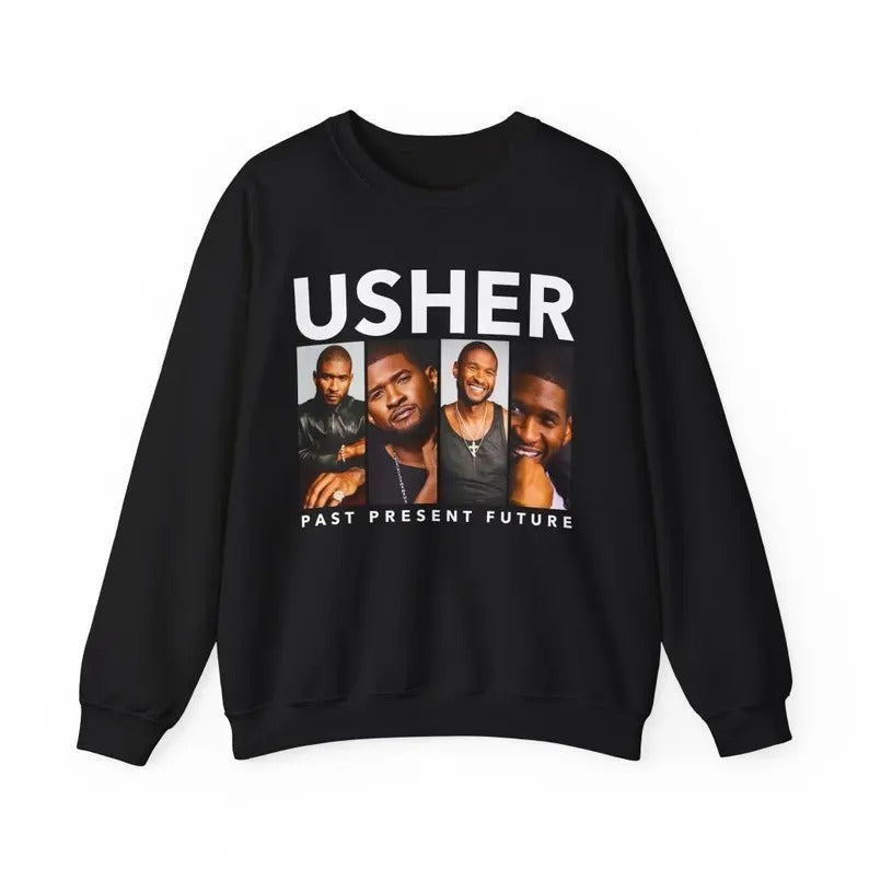Usher World Tour Sweatshirt Usher Past Present Future World Tour Fan Sweatshirt Merch Usher Concert 2024 Shirt Hoodie