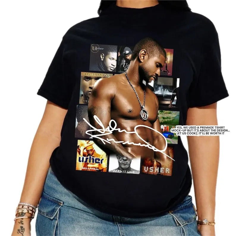 Usher World Tour Tshirt, past present future world Tour ,Usher concert Usher gift Top Womenswear Cotton Hoodie Sweatshirt