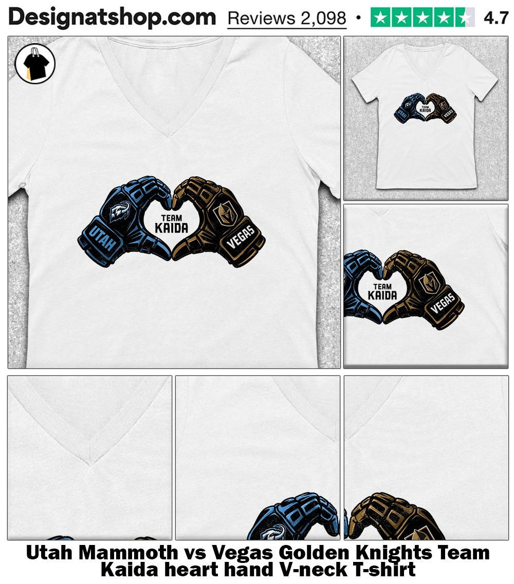 Utah Mammoth vs Vegas Golden Knights Team Kaida heart hand shirt
