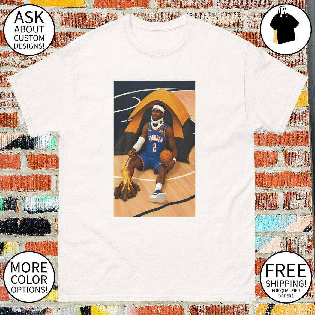 Shai Gilgeous-Alexander injury Oklahoma City Thunder NBA cartoon 2026 shirt