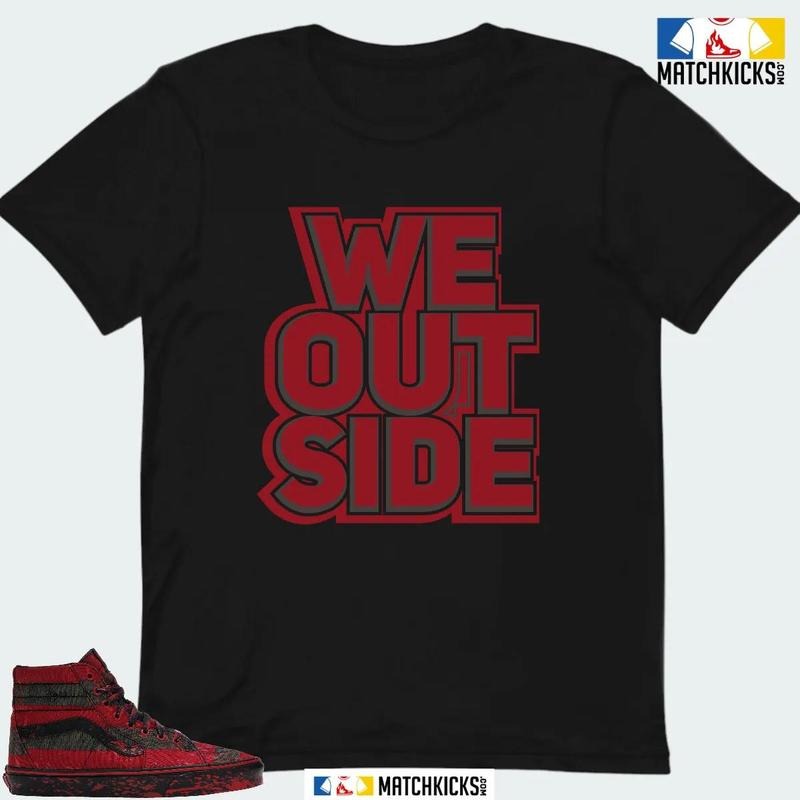 VANS SK8-HI HORROR PACK NIGHTMARE ON ELM STREET FREDDY KRUEGER SNEAKER MATCHING T-SHIRT (WE OUTSIDE) Hoodie Sweatshirt