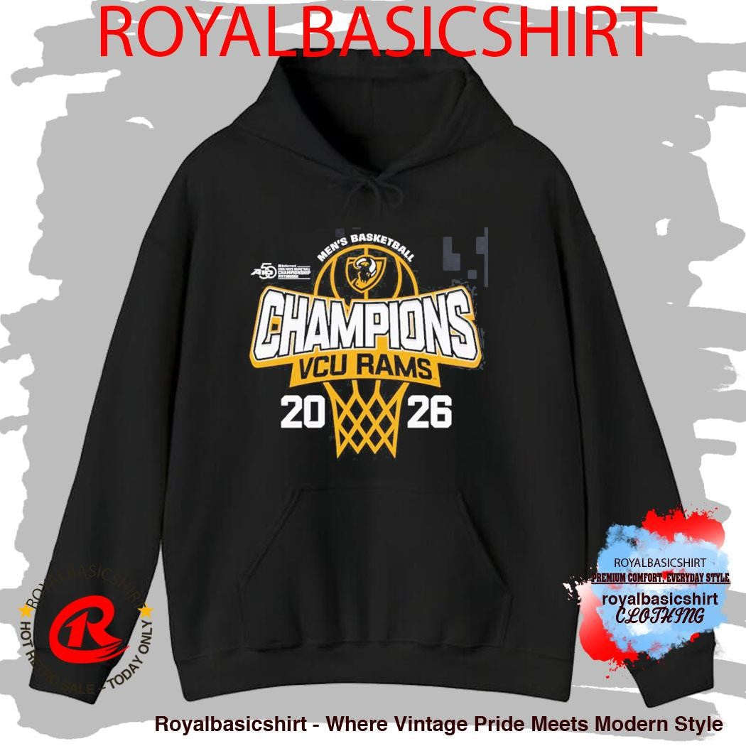 VCU Rams Men’s Basketball 2026 Atlantic 10 Tournament Champions Locker Room T-Shirt
