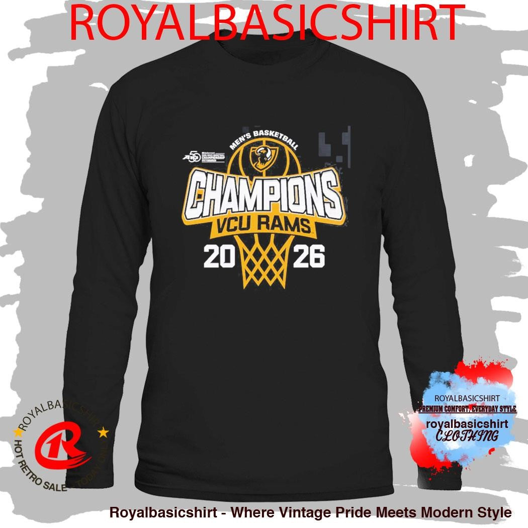 VCU Rams Men’s Basketball 2026 Atlantic 10 Tournament Champions Locker Room T-Shirt