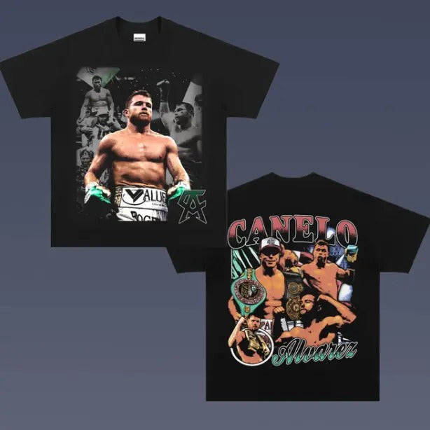 VINTAGE TEE | CANELO ALVAREZ TEE, Double Sided Prints Vintage T-Shirt, Boxing Shirt, UFC Shirt, Graphic Tee, Unisex...