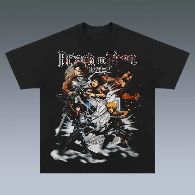 VINTAGE TEE ATTACK ON TITAN Unisex Shirt Hoodie Sweatshirt | PrintMintTees.com