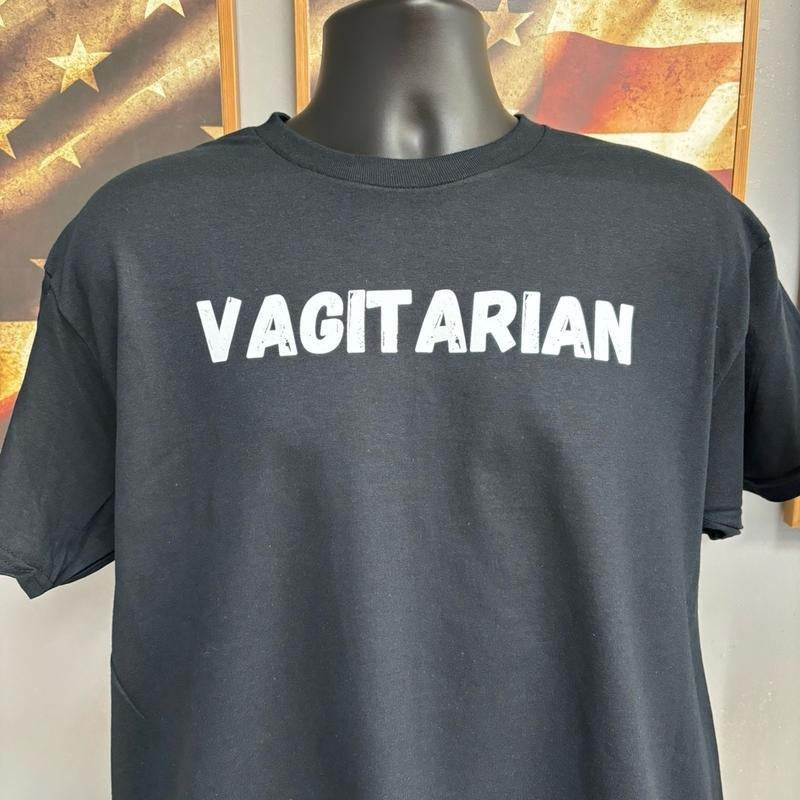 Vagitarian T Shirt, 100% cotton, Unisex. Menswear Soft Hoodie, Sweatshirt | PrintMintTees.com
