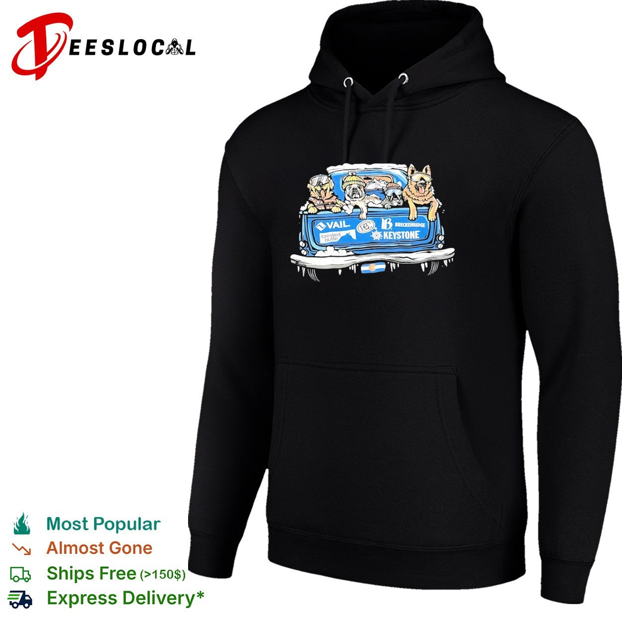 Vail Crested Butte Breckenridge Keystone Dogs Colorado Skiing Adventure shirt