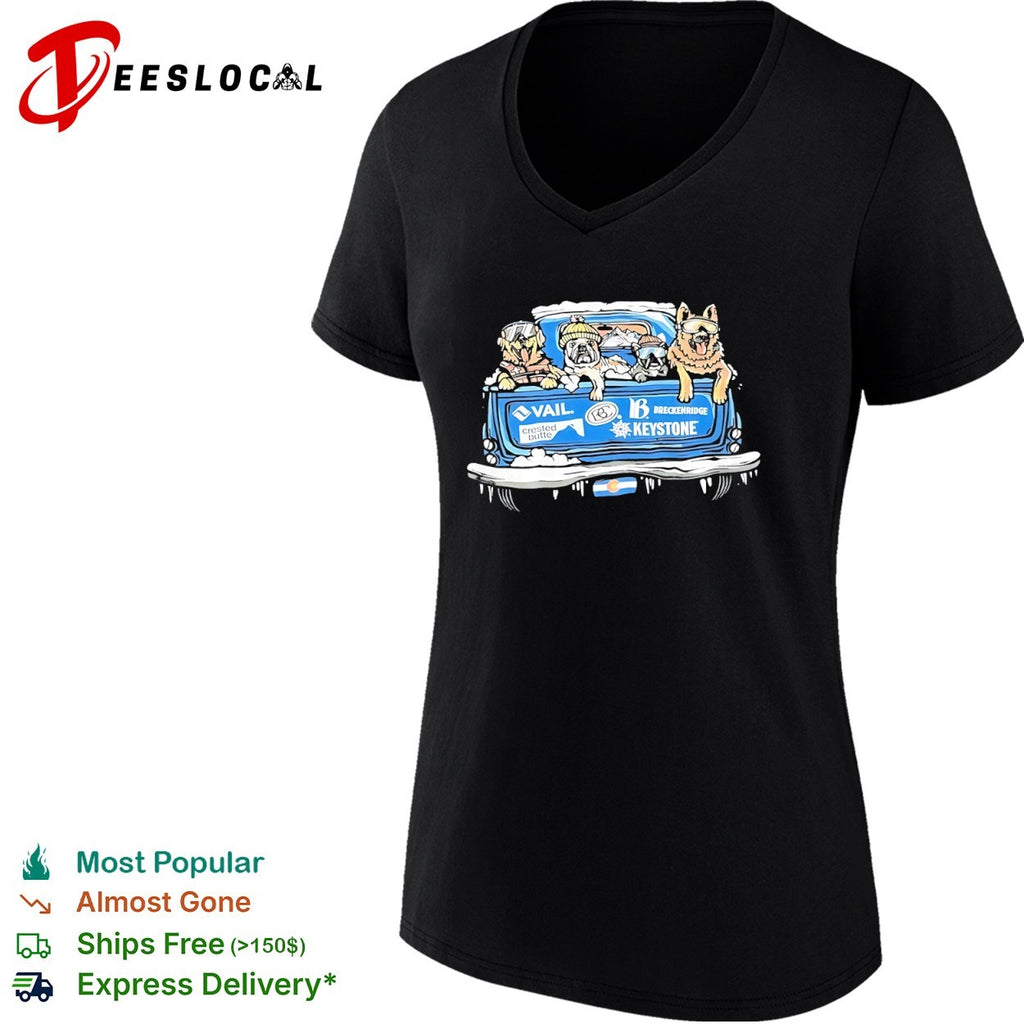 Vail Crested Butte Breckenridge Keystone Dogs Colorado Skiing Adventure shirt