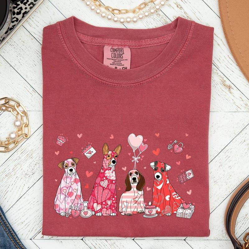 Valentine Ghost Dogs Comfort Colors Comfort Colors Love Heart Cupid T-Shirts, Hoodie, Sweatshirt