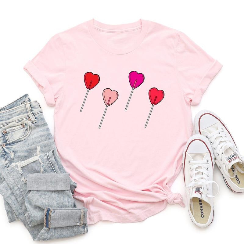 Valentine'S Candy Lollipop Sweet Heart Super Soft Shirt Hoodie Sweatshirt