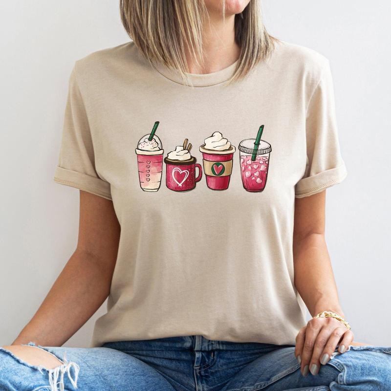 Valentine'S Coffee Drinks Super Soft T-Shirts, Hoodie, Sweatshirt
