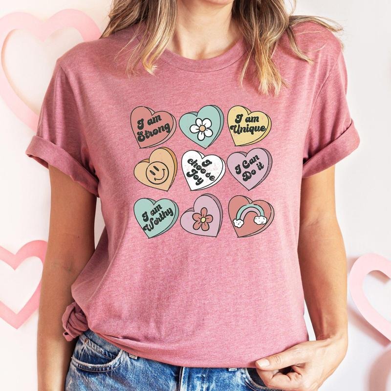 Valentine's Sweet Hearts, Candy, Super Soft Tshirt, Valentine's Day Hoodie Sweatshirt | PrintMintTees.com