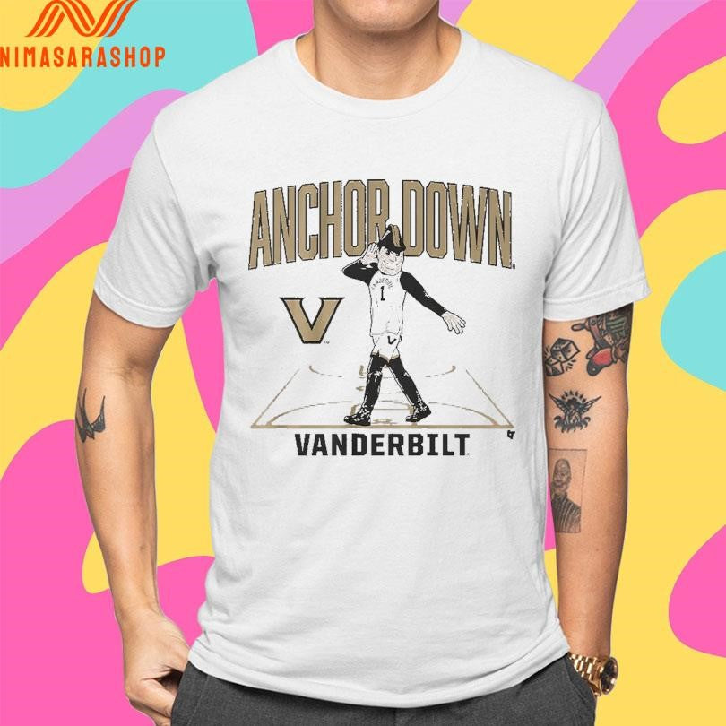 Vanderbilt Commodores Men’s Basketball Anchor Down Vanderbilt Mascot Court Shirts