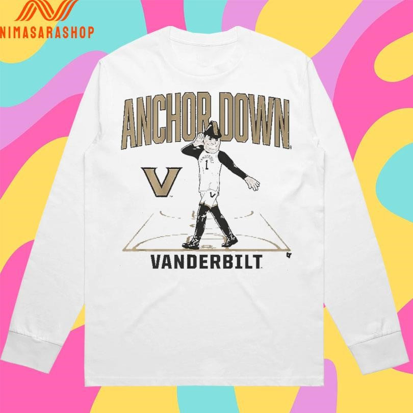 Vanderbilt Commodores Men’s Basketball Anchor Down Vanderbilt Mascot Court Shirts
