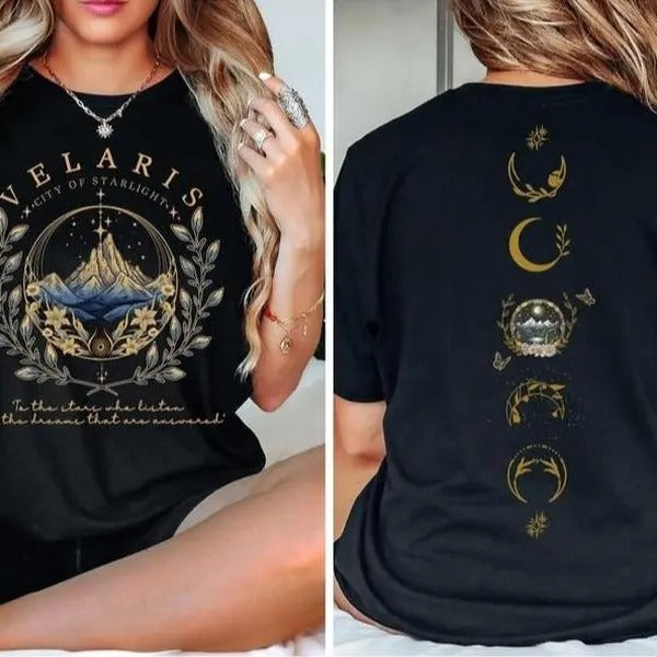 Velaris ACOTAR Shirt, Velaris City Of Starlight, The Night Court Shirt, SJM Merch Shirt, Court of Dreams, Rhysand, Full...
