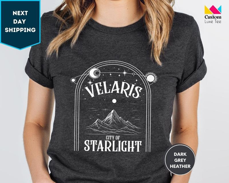 Velaris ACOTAR t-Shirt, Velaris City Of Starlight, The Night Court Shirt, SJM Merch Shirt, Court of Dreams, Rhysand...