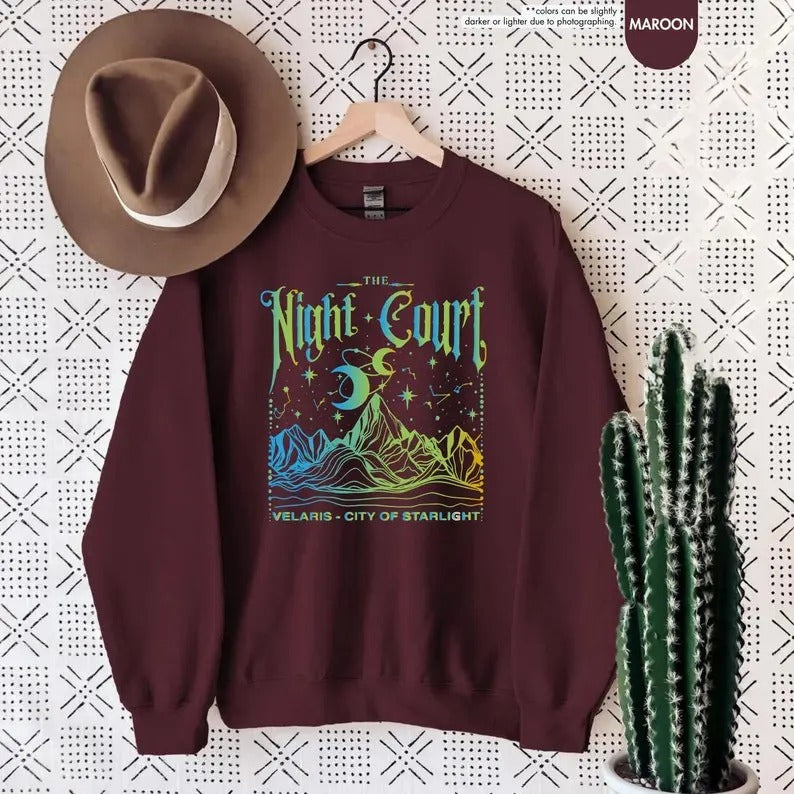Velaris Acotar Night Court Velaris City Starlight Bookish Book Lover Court Dreams Sweat T-Shirts, Hoodie, Sweatshirt