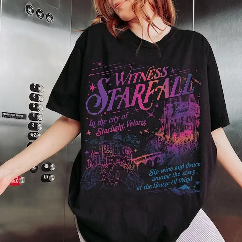 Velaris City Starlight Shirt Court Thorns Roses Shirt Night Court Shirt Court Dreams Jumper Cotton Cotton Casual T-Shirts, Hoodie, Sweatshirt