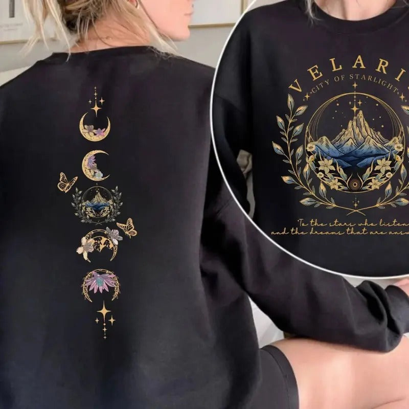 Velaris City Of Starlight Sweatshirt, Acotar Velaris Tee Shirt, The Night Court Sweater, Sarah J Maas Shirt, To The Stars...