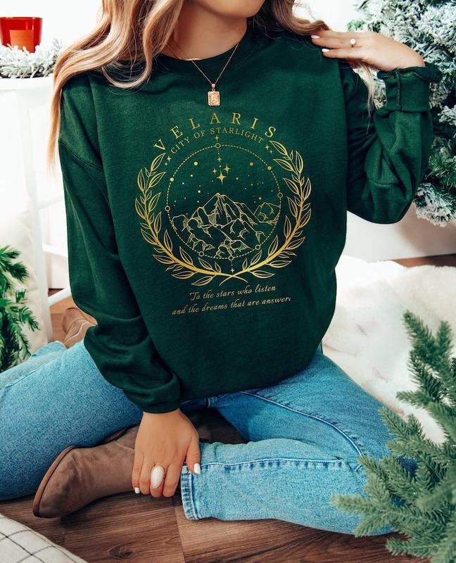 Velaris Night Court Night Court Symbol Court Thorns Roses Court Acotar Gold T-Shirts, Hoodie, Sweatshirt