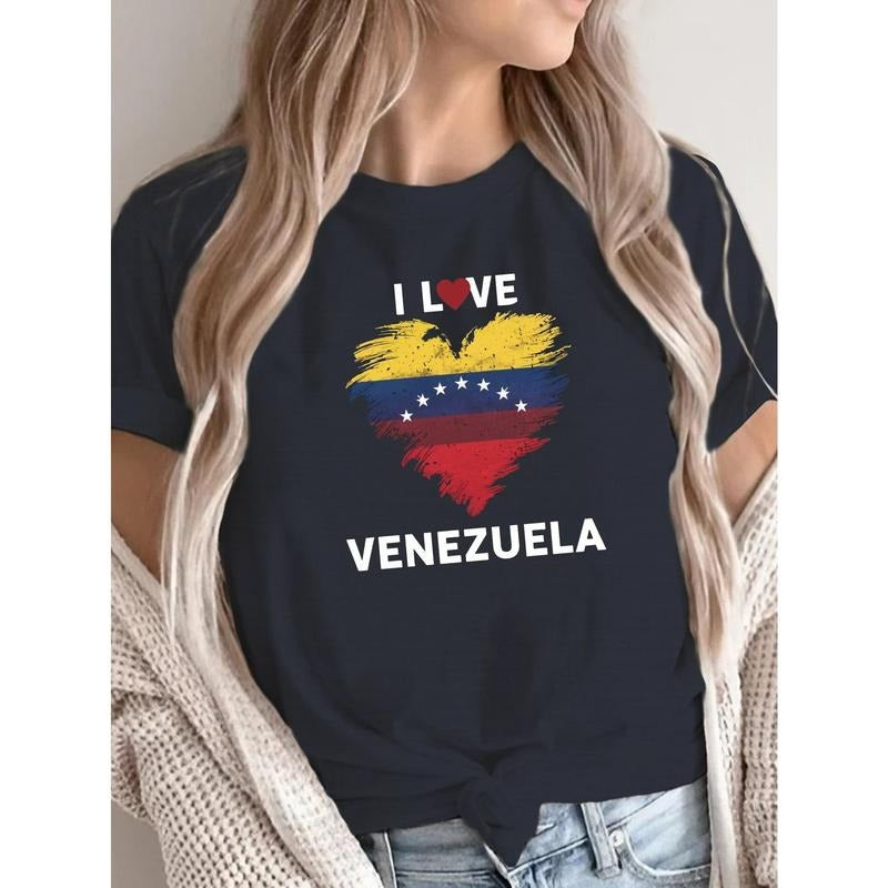Venezuela Pride Womens Comfortable Graphic T-Shirt - Soft, Breathable, Relaxed Fit, Casual Wear
