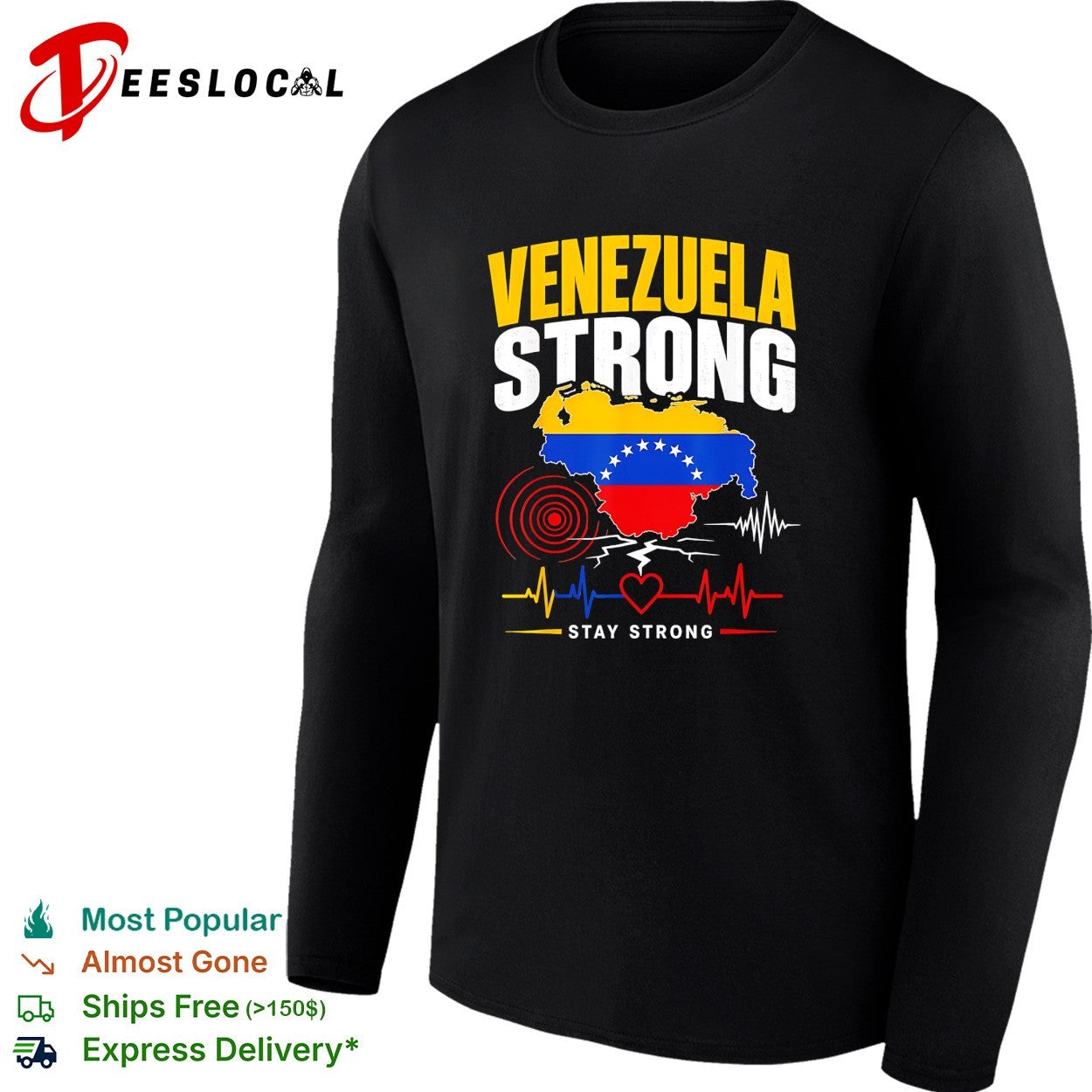 Venezuela strong stay strong map shirt