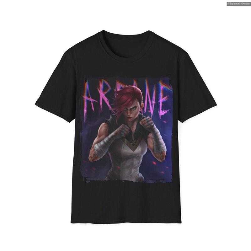 Vi Arcane T-Shirt, Softstyle Tshirt, Anime Shirt, Arcane Tee, League Of Legends Tee , Global Trending Outfits Hoodie...