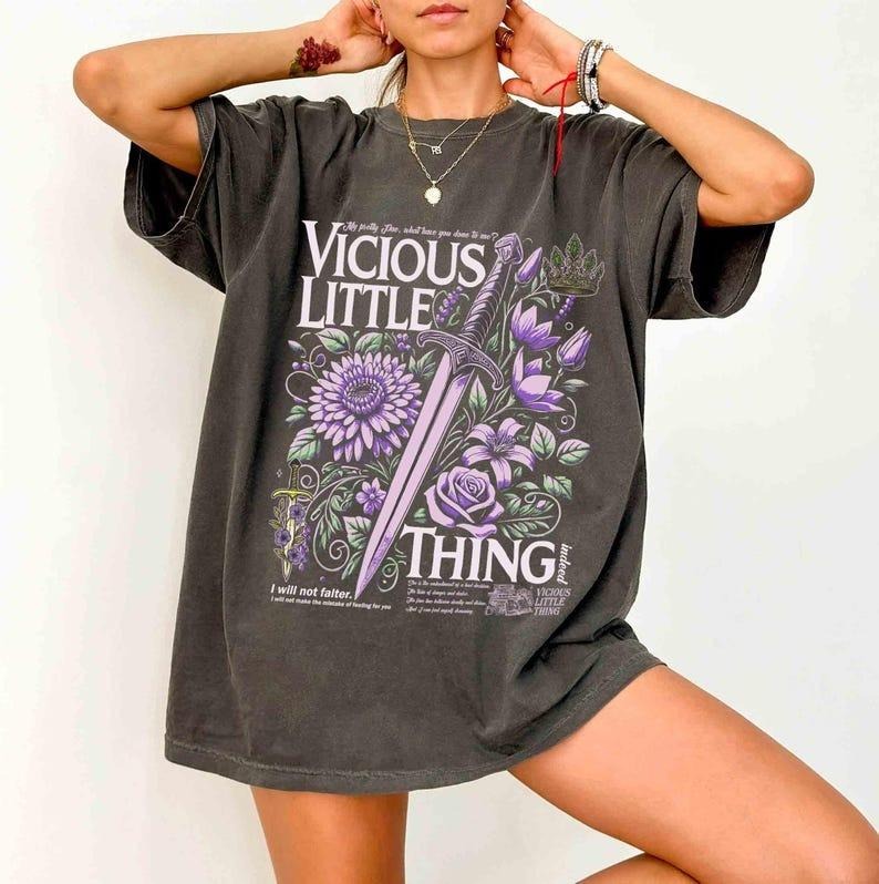 Vicious Little Thing Powerless Comfort Colors Shirt, Powerless Bookish Shirt, Kai Azer Paedyn Gray Shirt, Fantasy Bookish...