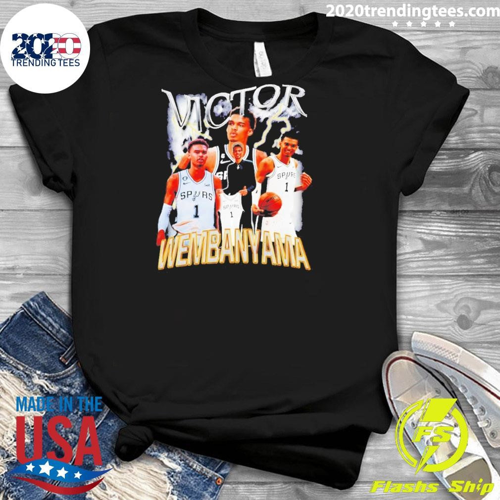 Victor Wembanyama 1 San Antonio Spurs Basketball 90’s Style Graphic Shirt
