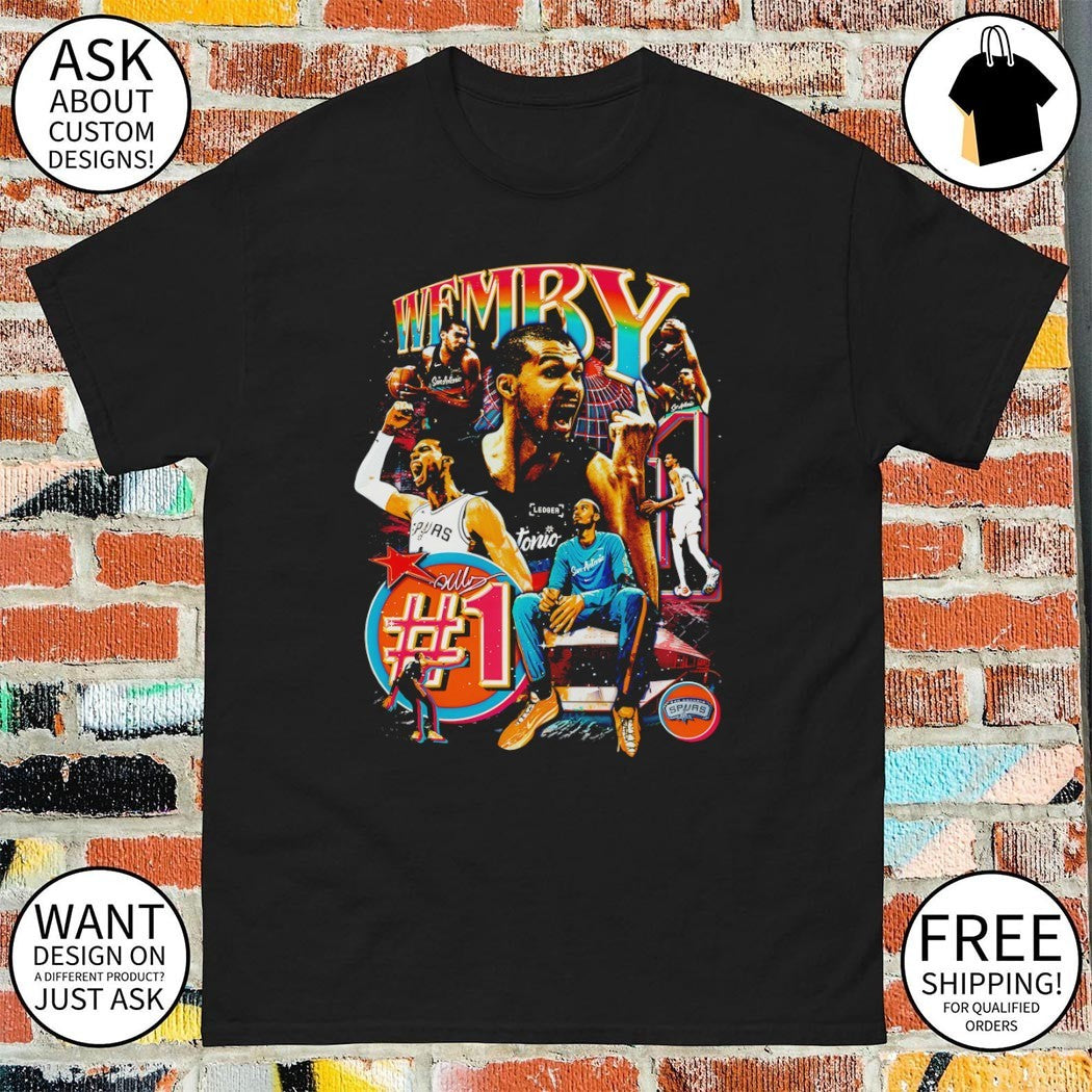 Victor Wembanyama #1 San Antonio Spurs Basketball NBA graphic vintage shirt