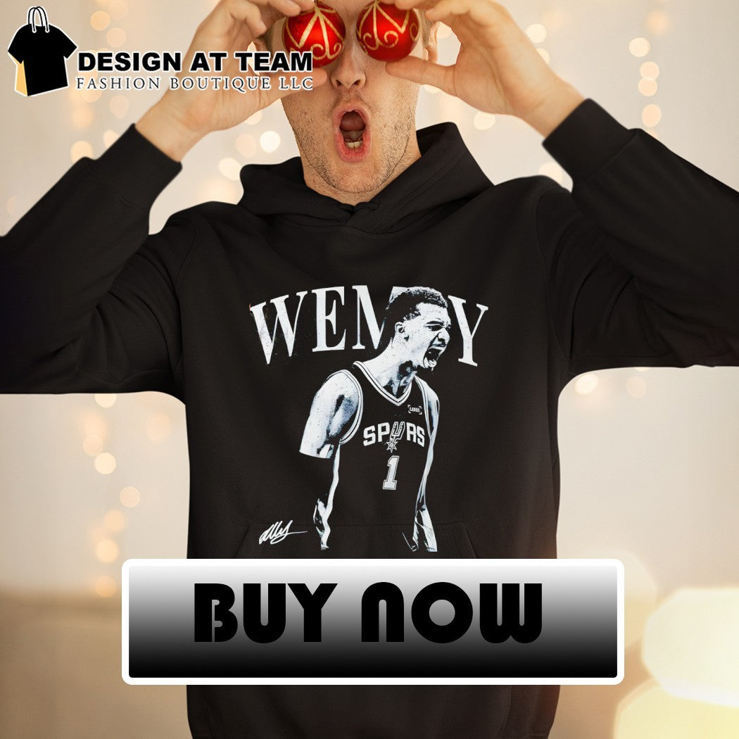 Victor Wembanyama 1 celebration San Antonio Spurs Basketball NBA signature vintage shirt