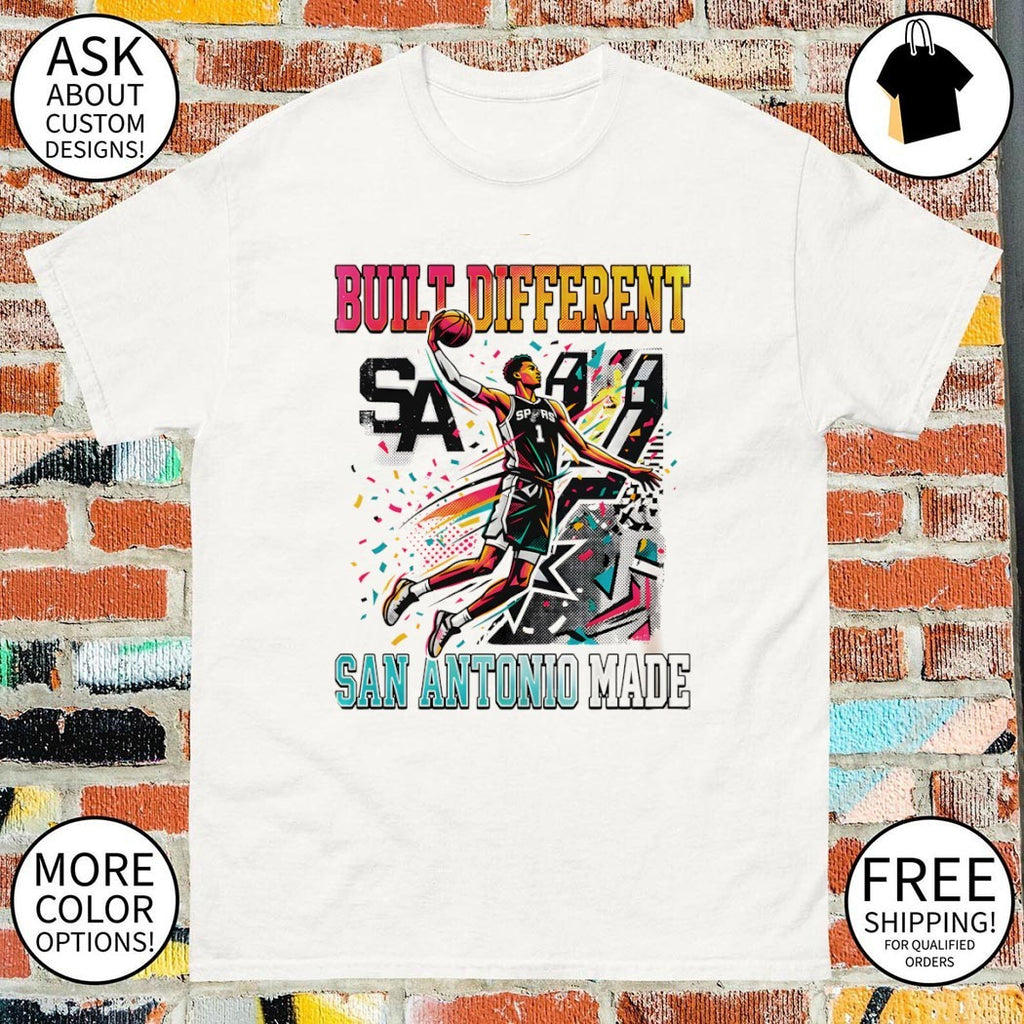 Victor Wembanyama Built Different San Antonio Made Spurs Basketball Wemby Era 2026 shirt