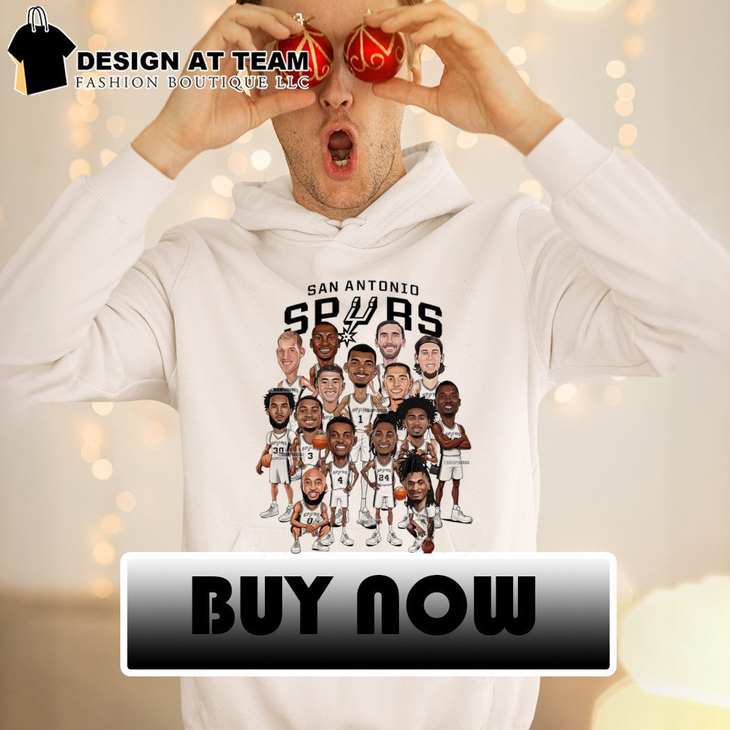 Victor Wembanyama Jeremy Sochan Devin Vassell Keldon Johnson caricature San Antonio Spurs Basketball 2026 shirt