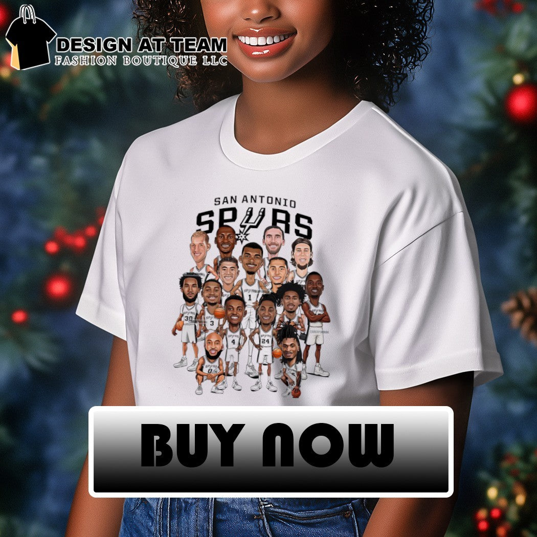 Victor Wembanyama Jeremy Sochan Devin Vassell Keldon Johnson caricature San Antonio Spurs Basketball 2026 shirt