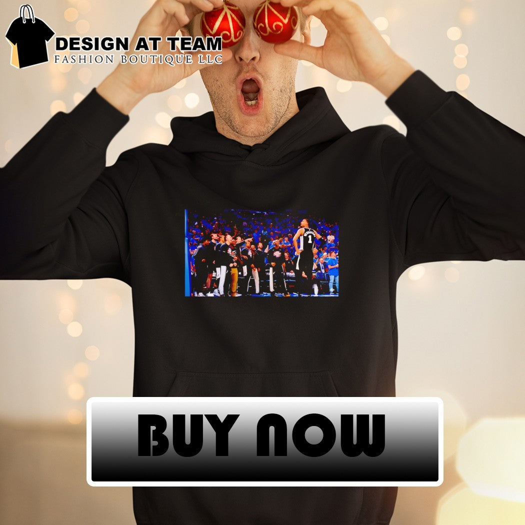 Victor Wembanyama Pose Before Spurs Bench San Antonio Spurs Basketball NBA 2026 shirt