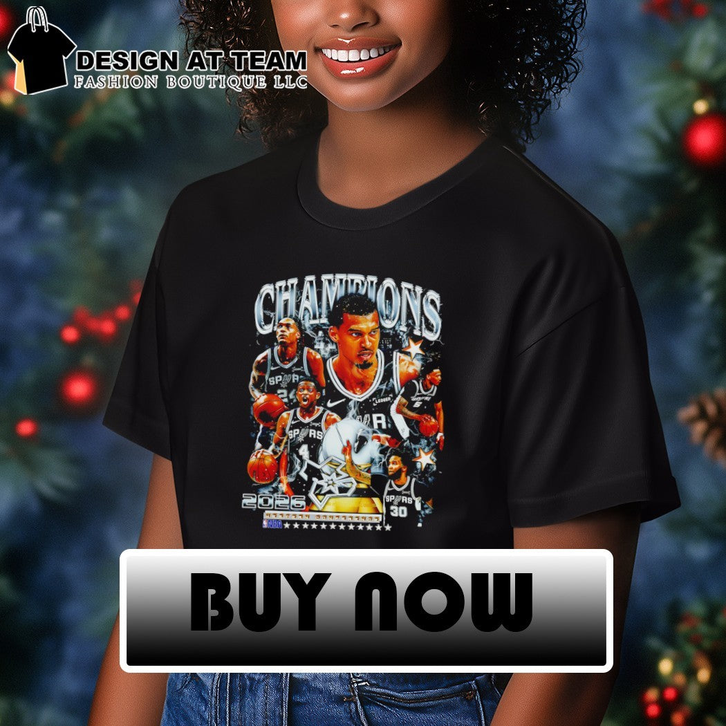 Victor Wembanyama San Antonio Spurs Basketball Champions 2026 Western Conference shirt