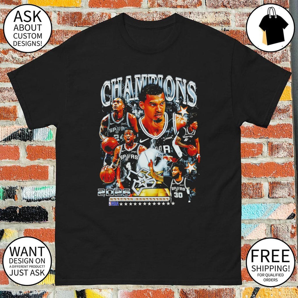 Victor Wembanyama San Antonio Spurs Basketball Champions 2026 Western Conference shirt