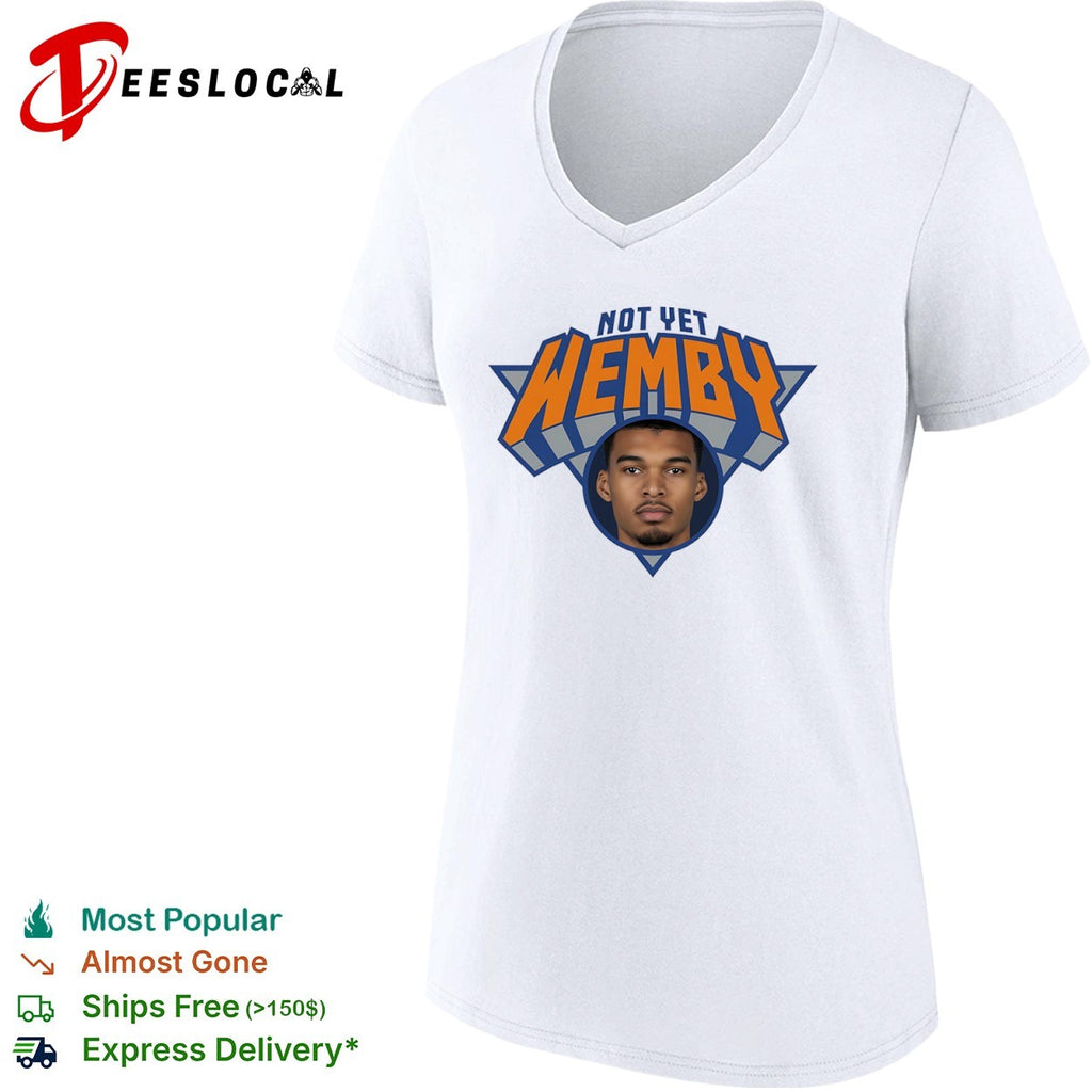 Victor Wembanyama San Antonio Spurs Not Yet Wemby logo parody shirt