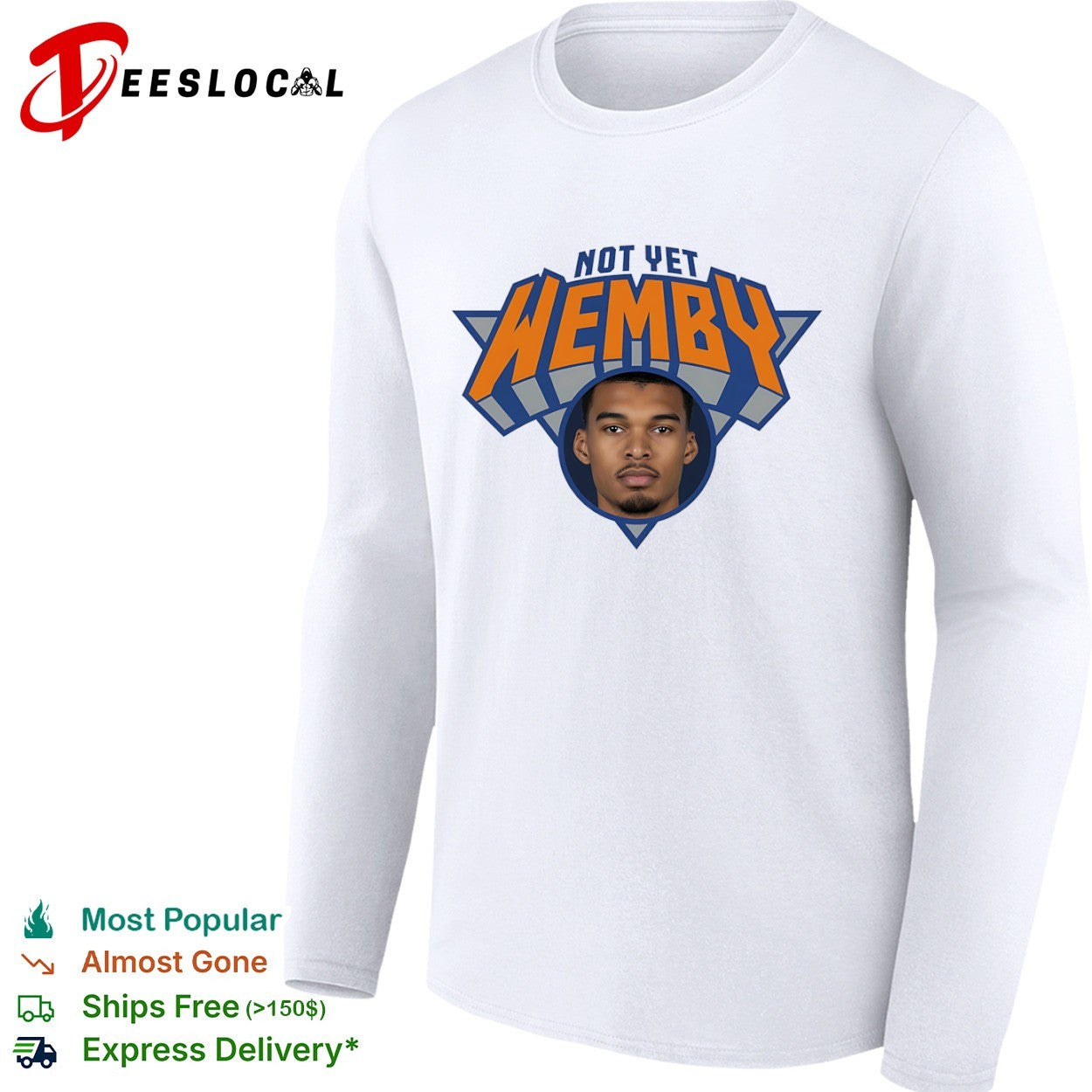 Victor Wembanyama San Antonio Spurs Not Yet Wemby logo parody shirt
