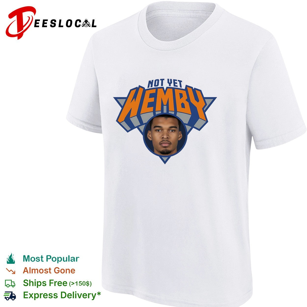 Victor Wembanyama San Antonio Spurs Not Yet Wemby logo parody shirt