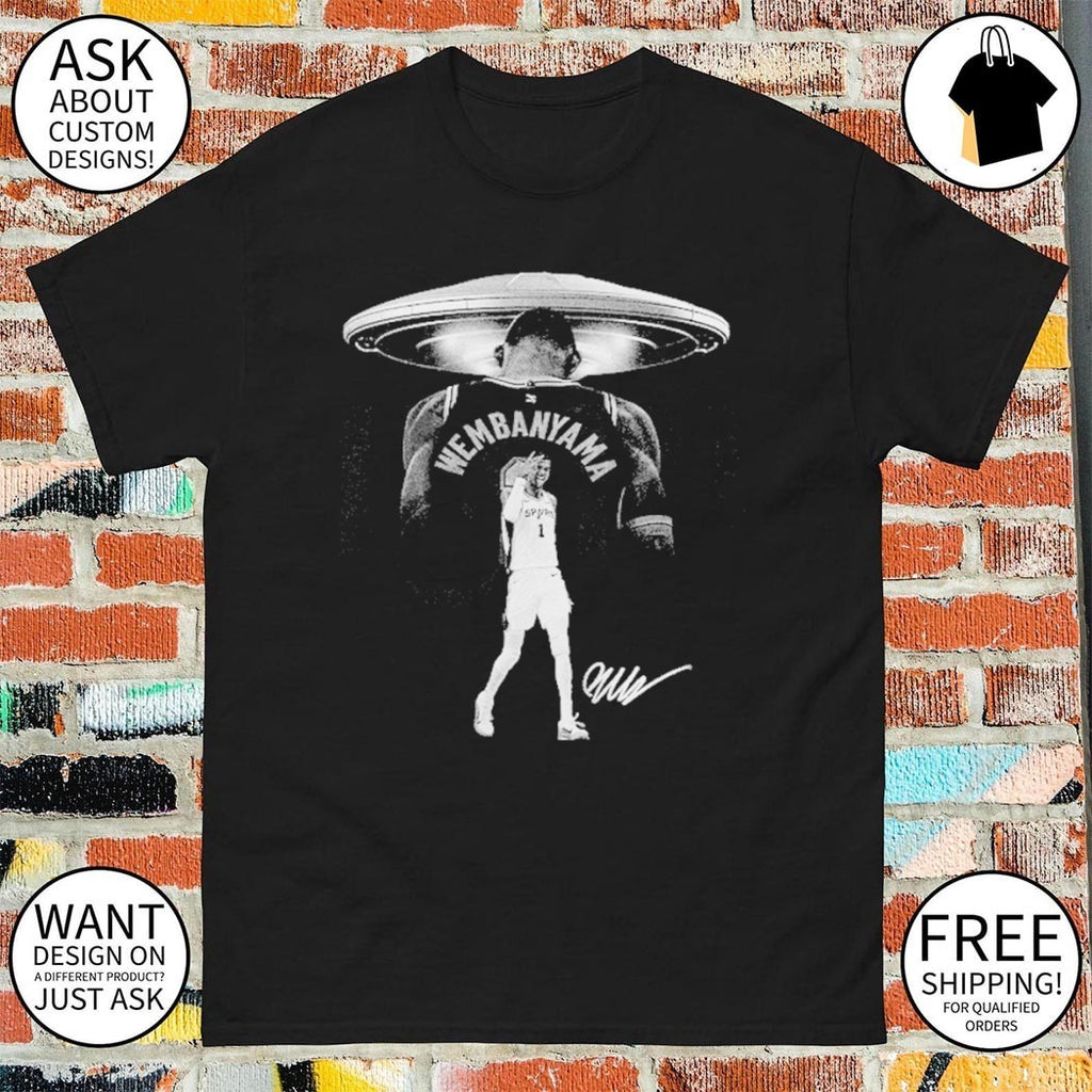 Victor Wembanyama San Antonio Spurs basketball player UFO alien Wembanyama shirt
